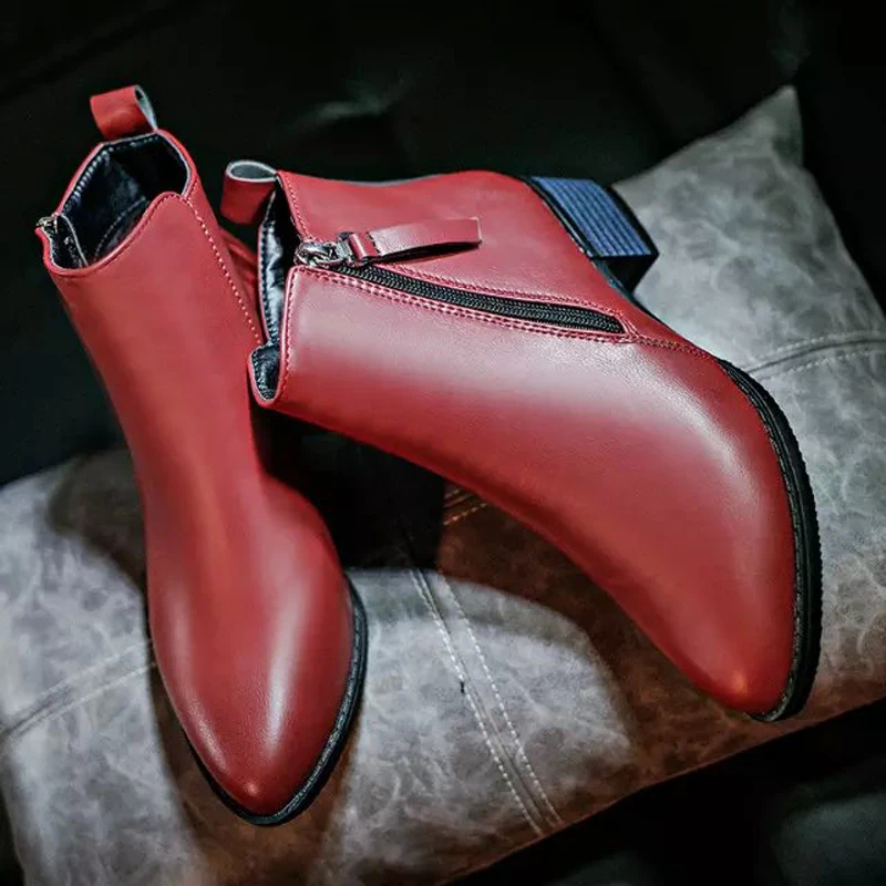 

Aleafalling Women Boots Lady's Warm Snow Boots Softable Black Red Leather Lady Shoes Solid Outdoor Girl's Shoes 2Colors AWBT148