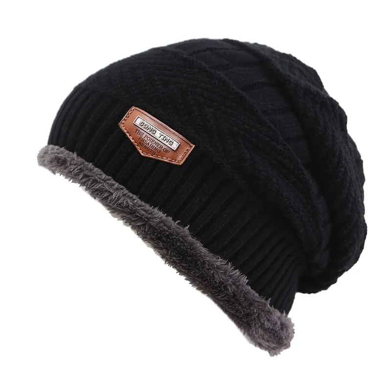 Лыжная шапка, холодная теплая кожаная зимняя женская шапка, мужская вязаная шапка, теплая шапка Skullies Beanies