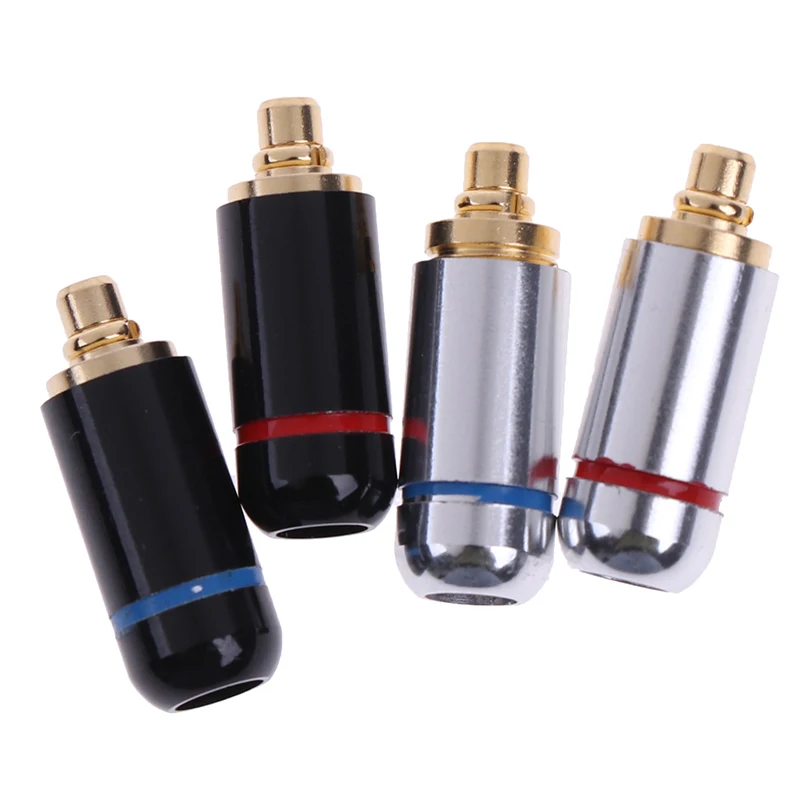 

Hot sale 1Pair Black/Silver 3.2mm DIY Earphone Connector Plug For SE535 SE215 UE900 MMCX W10 W20 W30