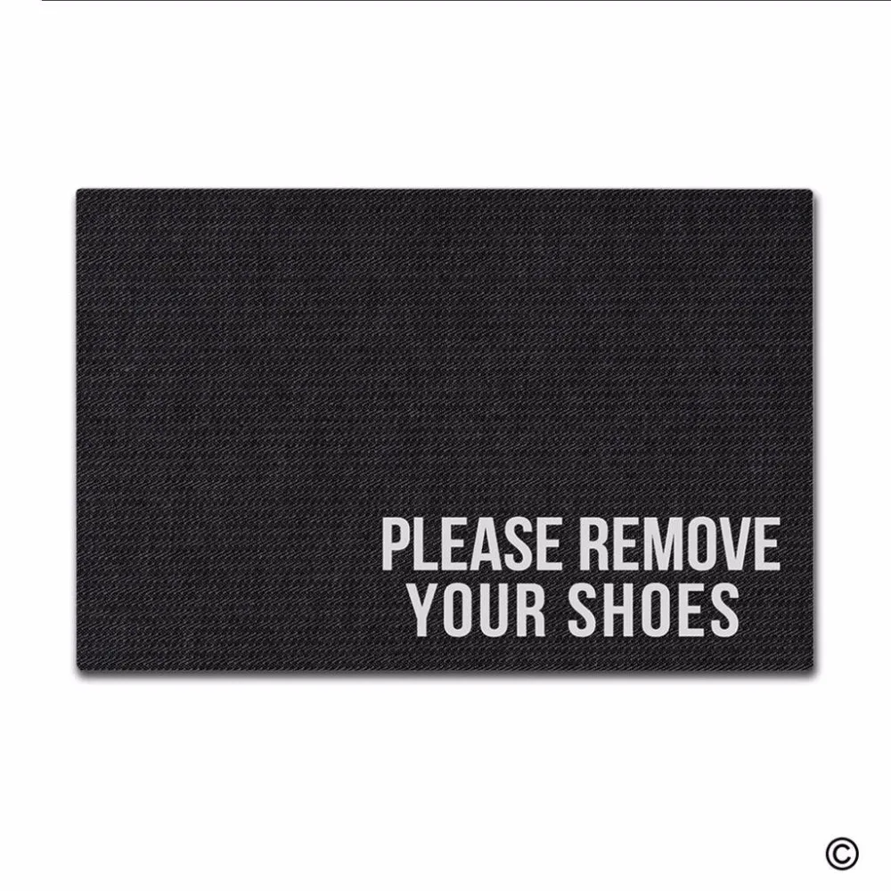 Funny Printed Doormat Entrance Floor Mat Please Remove Your Shoes Non