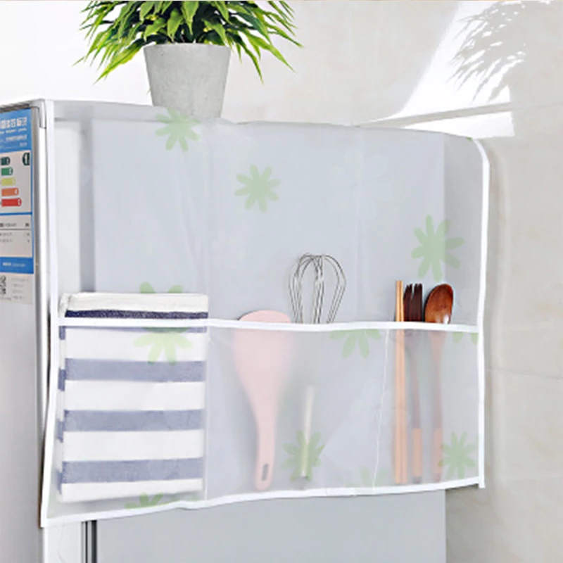 PEVA Refrigerator Covers Waterproof Kitchen Dust Cover Hanging Bag Appliance Household Goods Storage 157 | Дом и сад