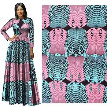 

100% polyester 2020 new african wax print fabric ankara fabric pink african print fabric for wedding dress African wax fabric