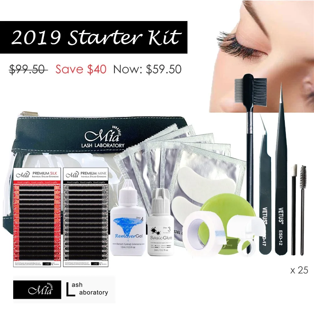 

Lash Artist Starter Kit C/D Curl Individual Eyelash Extension Semi Permanent