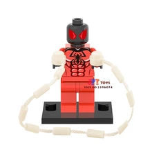 50 шт. супергерой Скарлет СПАЙДЕР человек строительные блоки, друзья для девочек и мальчиков дети игрушки детские игрушки