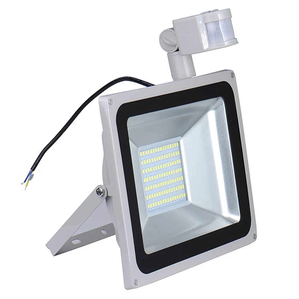 Us 47 99 20 Off 2pcs Pir Led Flood Light Motion Sensor Outdoor Lighting 100w Waterproof Ip65 Ac 110v 189led 5600lm Induction Sense Lamp Garden In