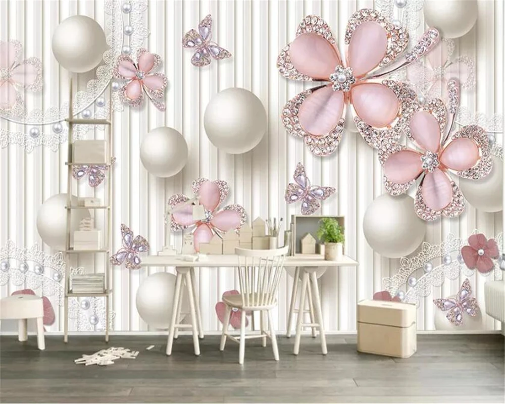 

beibehang Custom large mural 3D photo wallpaper luxury jewelry circle white ball TV background wall papers home decor wallpaper