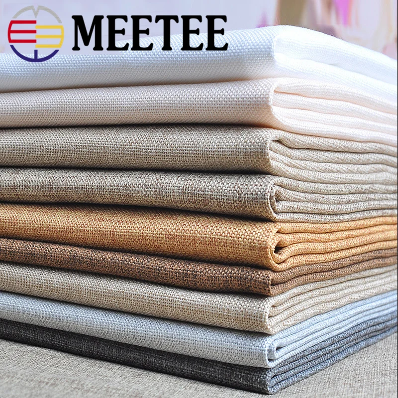 

Meetee 50/100x150cm Cotton Linen Fabric DIY Patchwork Sewing Sofa Curtain Tablecloth Bags Home Wedding Table Party Decor Fabric
