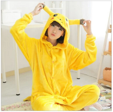 

Children Kids Boys Girls Pikachu Onesies Cosplay Pyjamas Pajamas Animal Cartoon Pokemon Costumes Kids Sleepwear Halloween gift
