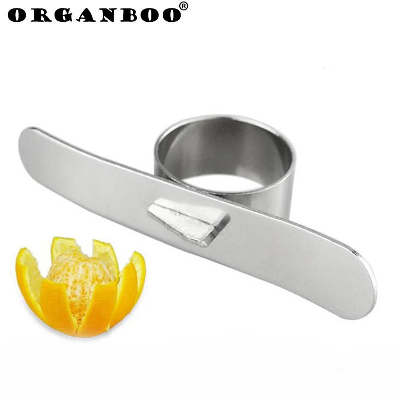 ORGANBOO 1PC Stainless steel open orange ring snail cut orange peeler