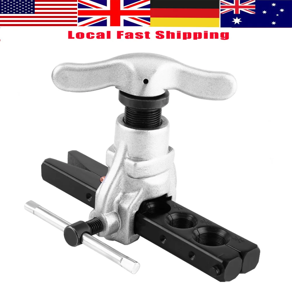 WALFRONT Pipe Flaring Kit Brake Double Flare Dies Repair Tools Set