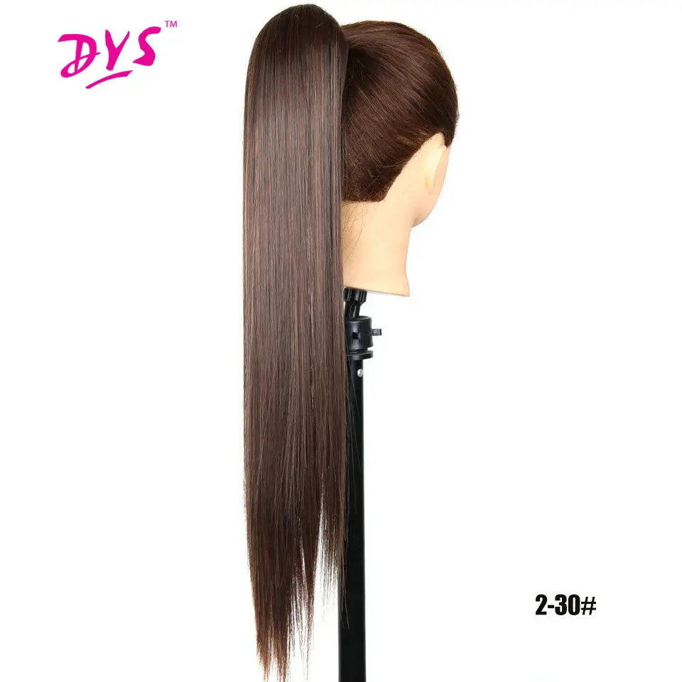 Deyngs коготь в хвост наращивание волос для Для женщин 60 см 140 г Длинные прямые искусственные шиньоны термостойкие Синтетическая конский хвост