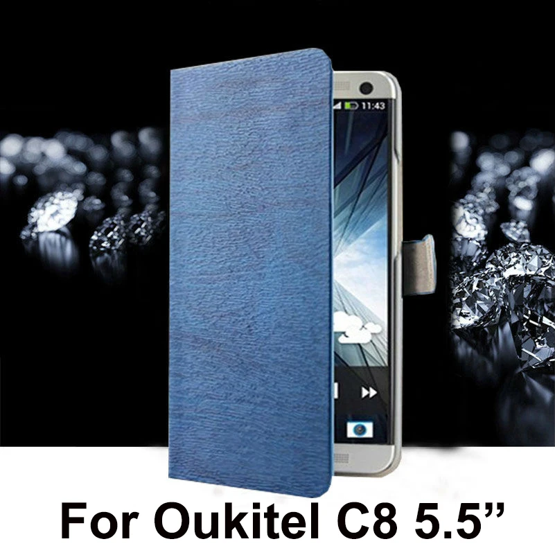 

Oukitel C8 Case 6 Colors Fashion Luxury Wallet Pu Leather Ultra-thin Flip Leather Protective Cover Phone Case for Oukitel C8 5.5