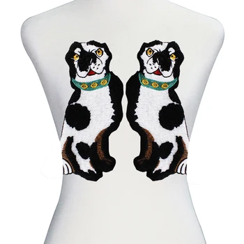 

5pairs Big Lovely Pet Dog Embroidery Fabric Patches DIY Wool Motif Applique Clothes Decorated Craft Sewing Accessories TH757