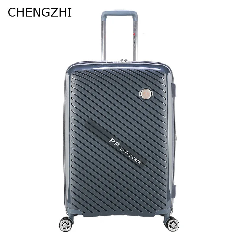 CHENGZHI новейший ПП чемодан на колесиках противоударный 20/24/28 дюймов дорожный ящик