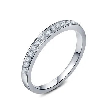 

OEM Factory Sterling Solid Gold 18K Wedding Band Ring Semi Mount Matched Engagement Band Genuine AU750 Micro Paved Drop Shipping