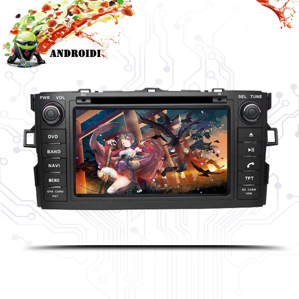 Sale 7 inch 1024*600 screen Android 9.0 For Toyota Corolla 2012 13 Car radio gps stereo 2 din car dvd cassette player With Head Unit 4
