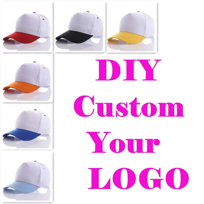 

Factory Price! Personality DIY Print Logo Baseball Caps Kids Custom Design Text Photo Hats Snapback Caps For boys Girls