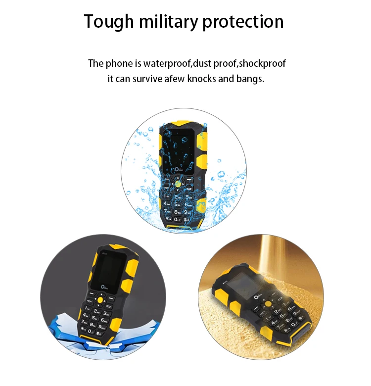Oeina XP1 громкий динамик сильный IP68 водонепроницаемый и ударопрочный мобильный телефон 2500 мАч фонарик наружная русская клавиатура Сотовый