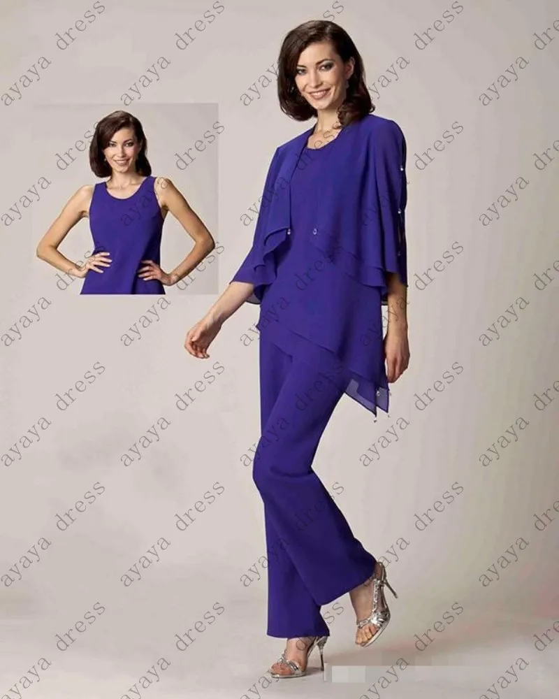 Purple pant suits for wedding deals