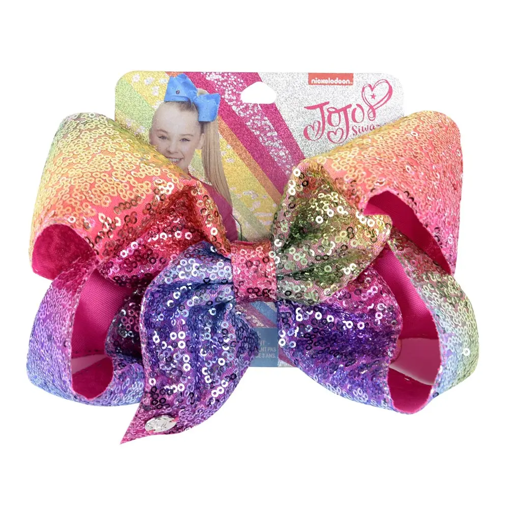Детские заколки для волос JoJo siwa аксессуары ручной работы с радужными блестками и
