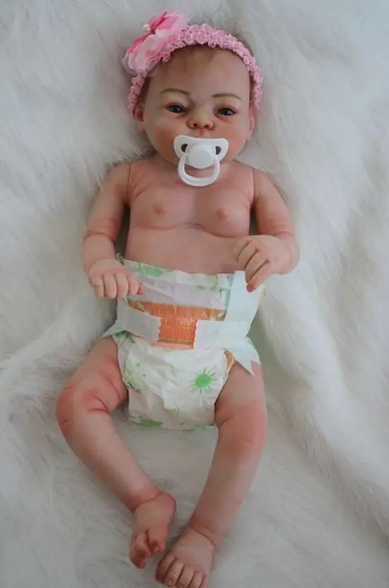 2" Настоящая Реалистичная кукла Reborn Baby, полное тело, силиконовые виниловые куклы для новорожденных девочек