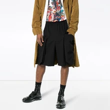 Г. Новая мужская одежда стилист GD Мода ручной свободный широкая нога pantskirt Большие размеры костюмы 27-44