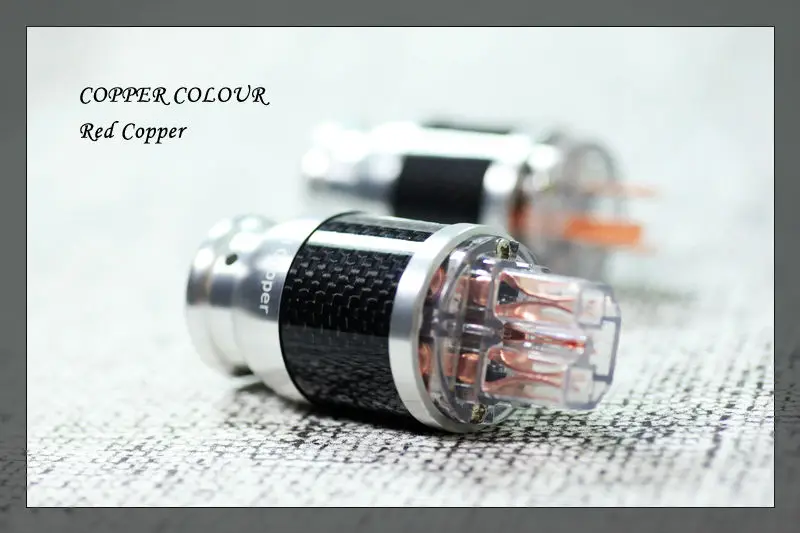 

Free shipping Copper Colour Pure Red Copper Carbon shell + beryllium alloy Plated US Power Plug