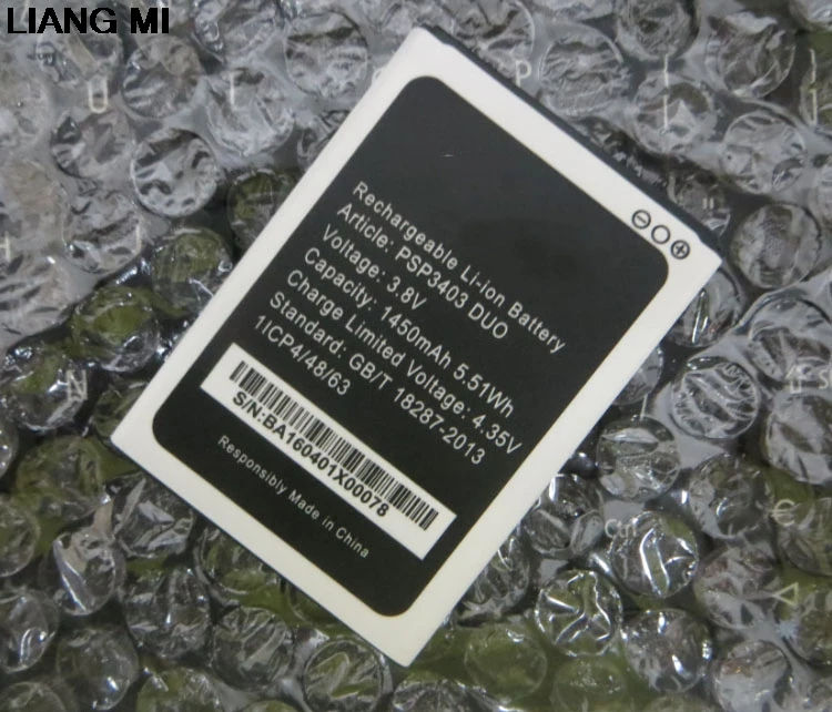 

New 1450mAh PSP3403 Replacement Battery For Prestigio Wize L3 PSP 3403 DUO PSP3403DUO Batery with phone stander for gift