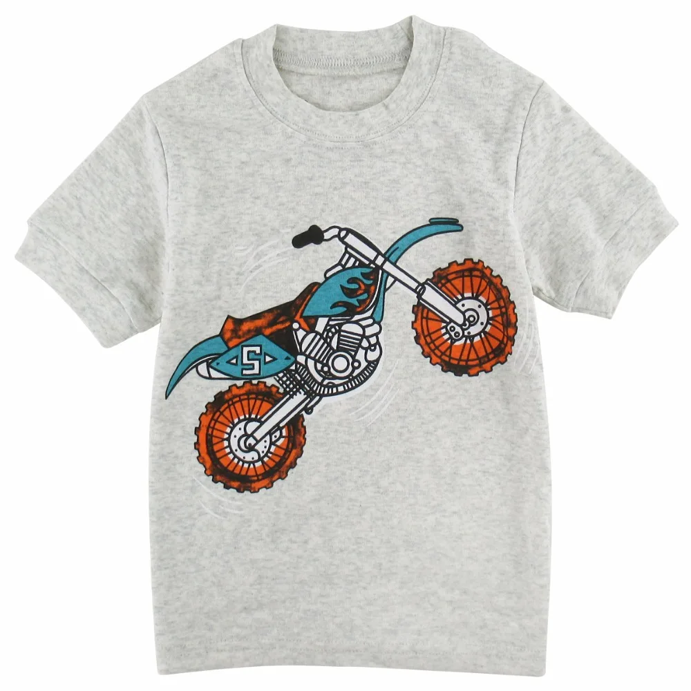 Детский пижамный комплект для мальчиков, Байкерская Пижама для малышей, летняя Хлопковая пижама с короткими рукавами, детская одежда для сна с рисунком мотоцикла