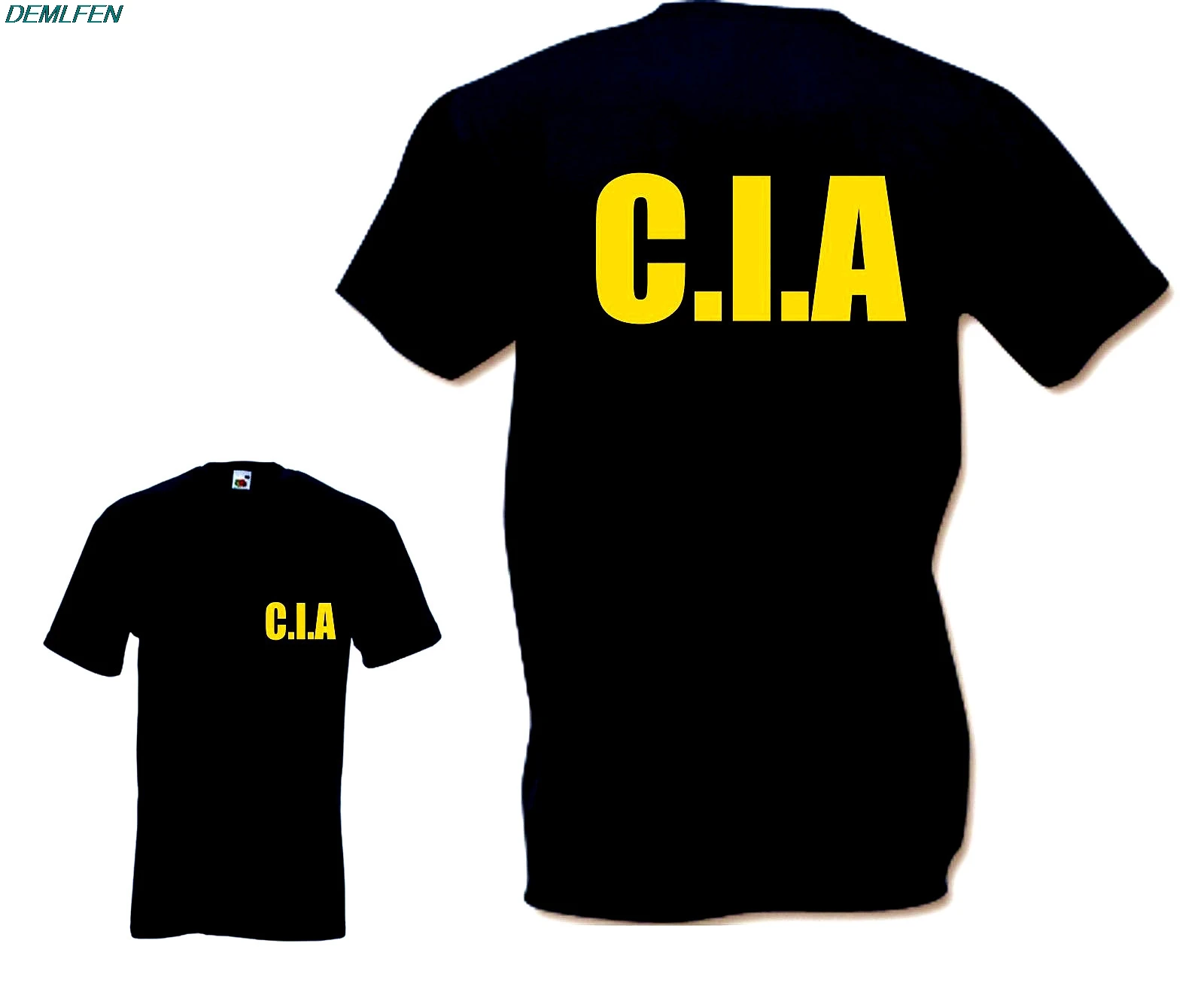 Футболка с принтом CIA забавная футболка ФБР в стиле ретро США необычное платье