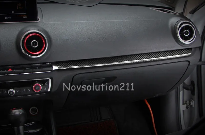 

Real Carbon Fiber Dashboard Console Cover Trim For Audi A3 8V 2013-2016
