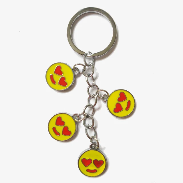 Buy Menglina Fashion Mixed Metal Emoji Keychains Kawaii Enamel Face Expression