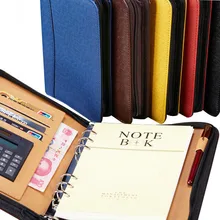 Менеджер, спираль, искусственная кожа, на молнии, записная книжка и дневники, filofax, записная ручка-калькулятор, держатель, портфолио, органайзер, планировщик, b5, a5, a6