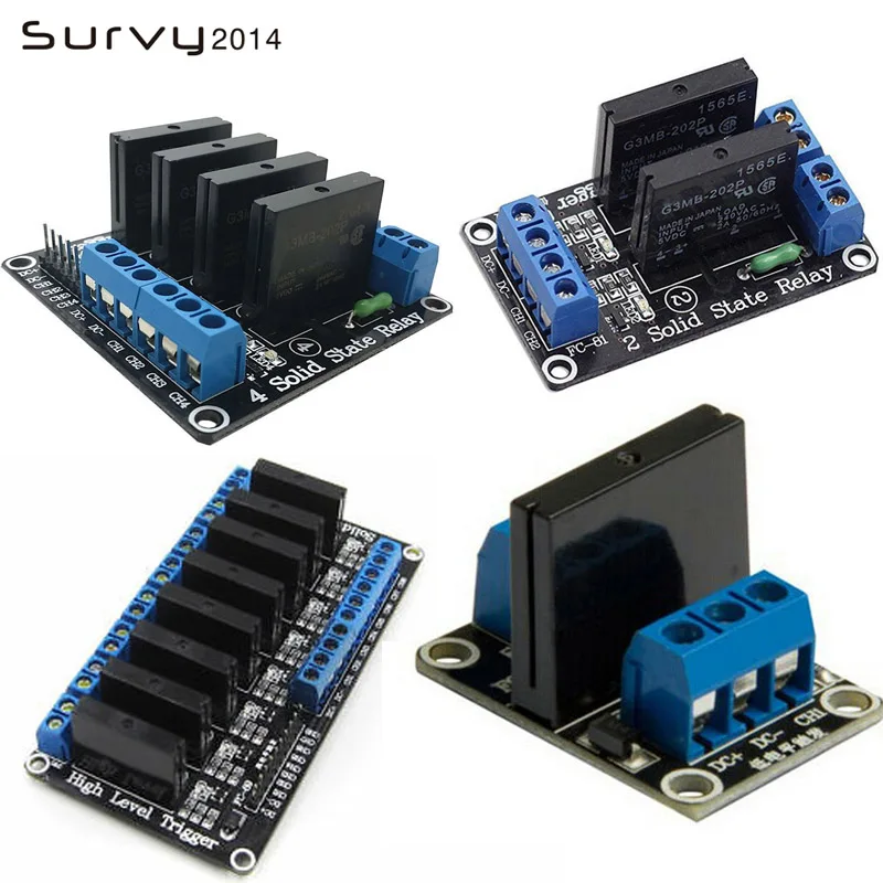 1/2/4/8 канала твердотельные реле G3MB-202P DC-AC PCB SSR в 5VDC из 240V AC 2A для arduino diy kit |