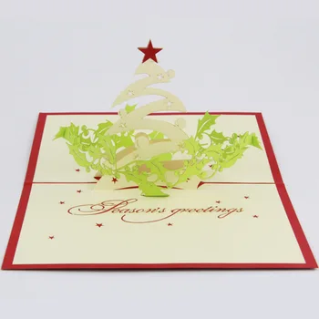 

Qubiclife Christmas wish 3D stereo Christmas cards creative handmade card