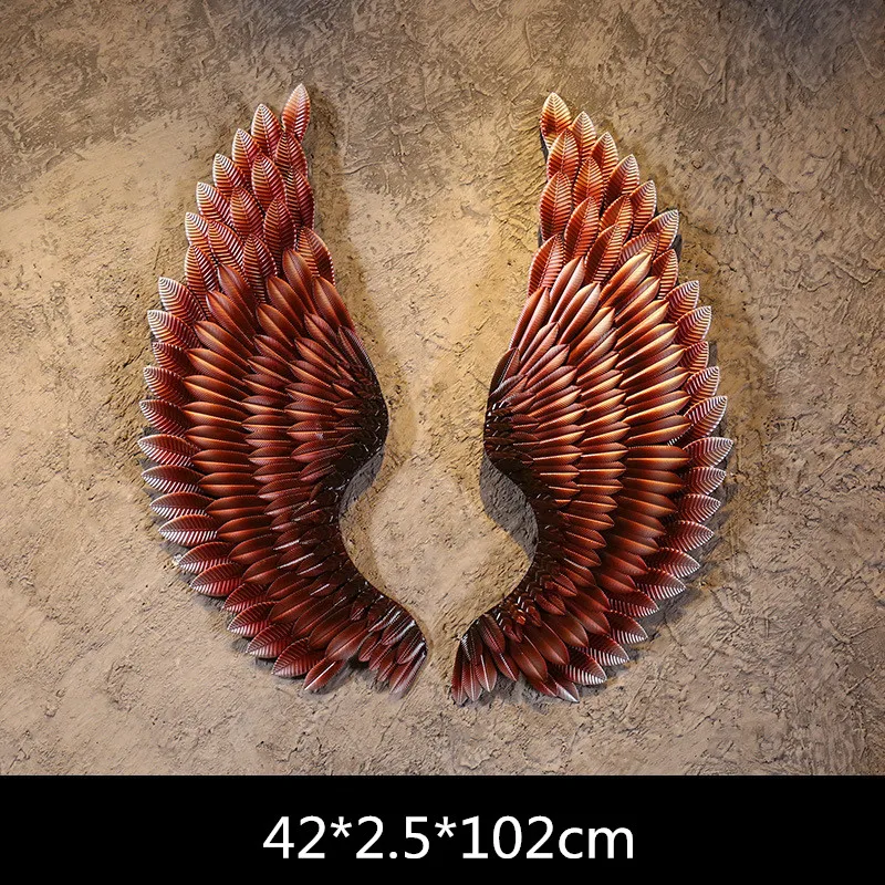 

Retro Angel Wings Loft Wall Decoration Display Metal Craftwork Home Decor Wings Bar L3136