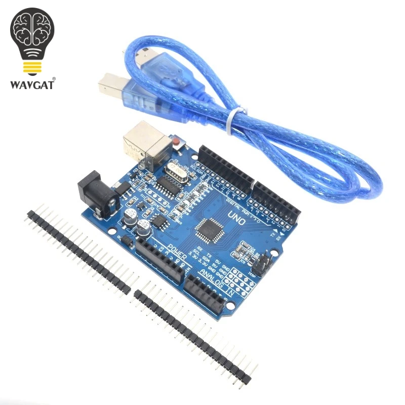 

high quality One set UNO R3 (CH340G) MEGA328P for Arduino UNO R3 + USB CABLE ATMEGA328P-AU Development board