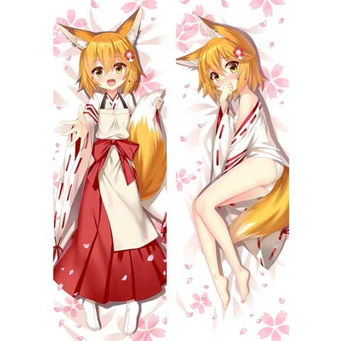 Japonês a Raposa Capa de Travesseiro Fronhas para Presentes Anime Útil Senko-san Abraçando Corpo Case Otaku Dakimakura