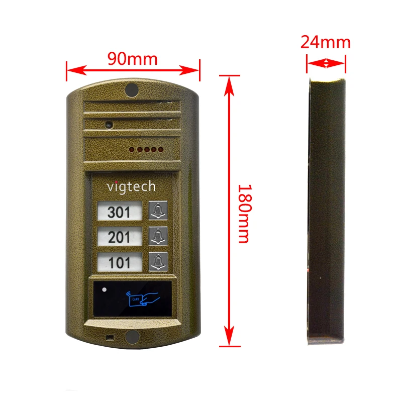 Vigtech 4 3 ''цветной видео телефон двери Монитора с 1 домофон дверной звонок может