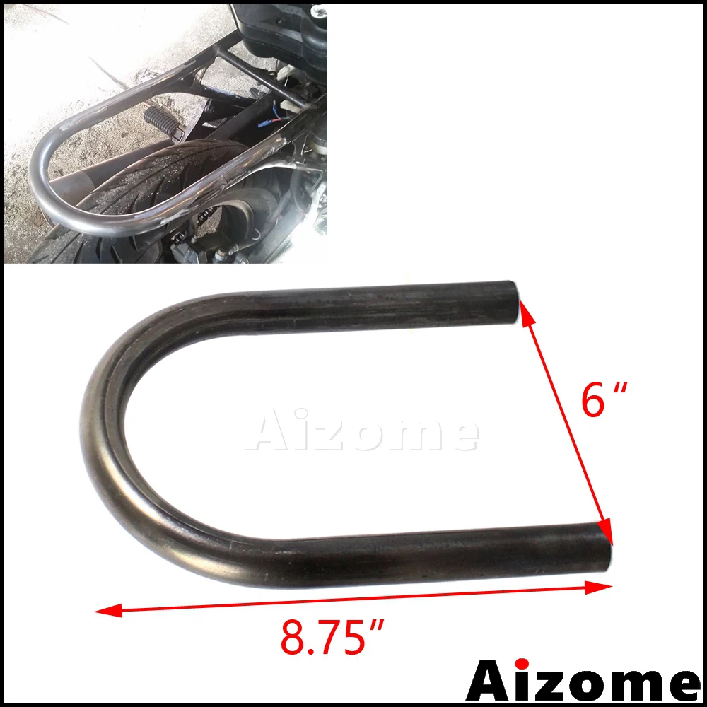 

6" Wide Flat Cafe Racer Frame Seat Hoop 7/8" Tube For Honda Yamaha Suzuki CB CG SR XJ XS GS Bobber Street Trackers Loop End