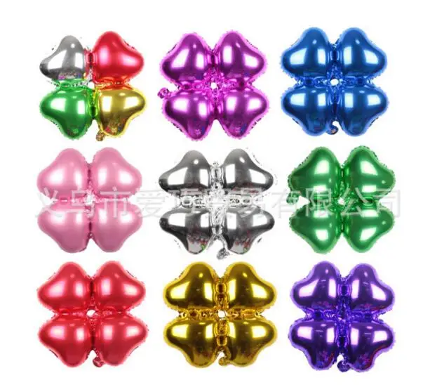 

Party Favors The 18 inch aluminum film balloon clover heart-shaped opening celebration wedding Foil Balloons
