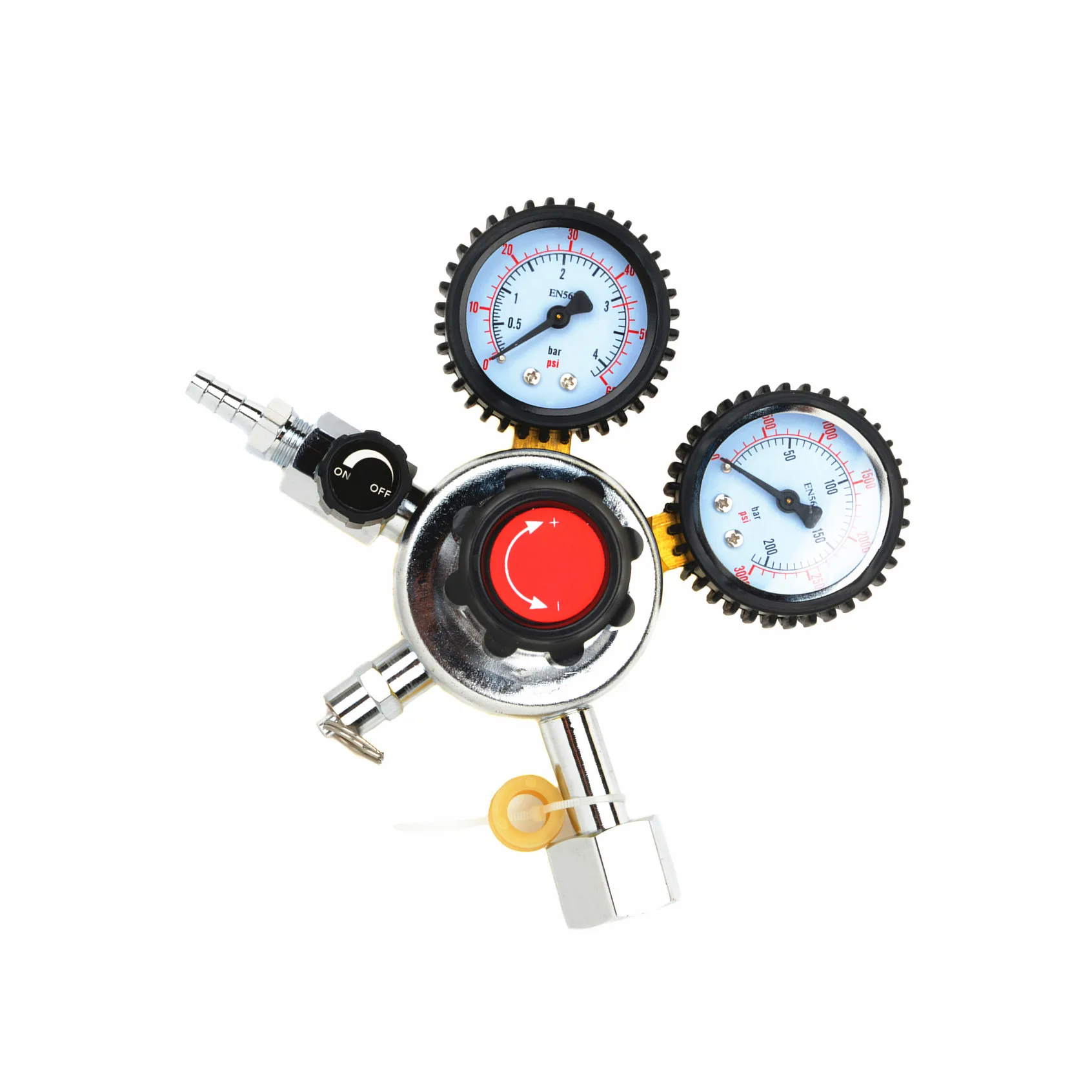 

Dual Gauge CO2 System Regulator Carbon Dioxide Beer Homebrew Adjustable With Precision Diaphragm For More Precise Adjustment