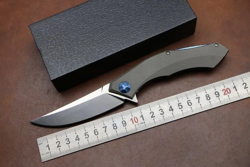 Keyiwo складной охотничий нож с титановой ручкой 59HRC D2 лезвие для кемпинга на открытом воздухе для выживания тактический карманный нож для подшипников инструменты