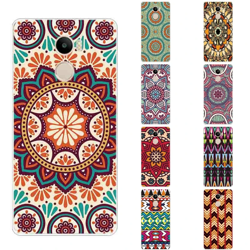 Phone Case for Xiaomi Redmi 4 Cover 5.0 inch Transparent Ultra Thin For Redmi4 Shell Ethnic Decoration Pattern Fundas Gel | Мобильные