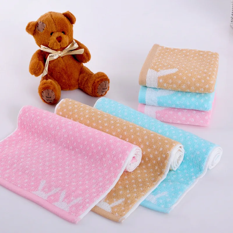 Summitkids 100&cotton Rabbit Cartoon Baby Face Towel Super Soft Bath