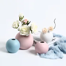 Нордическая современная простая Цветная Керамическая мини ваза искусственный цветочный контейнер гидропонная ваза для цветов для создания свадебного украшения Новинка