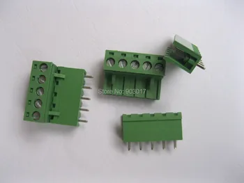 

Type Green 5 way/pin 5.08mm Screw Terminal Block Connector 50 Pcs Per Lot HOT Sale