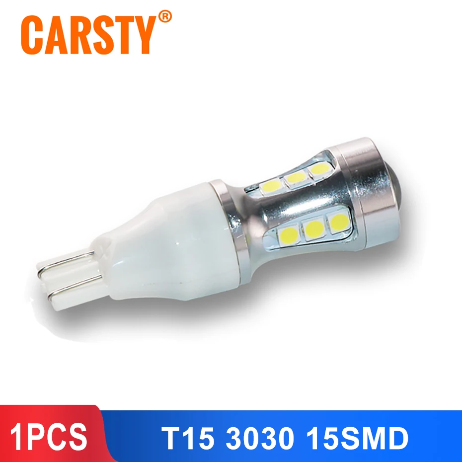 2 шт белого и желтого цвета T15 W16W светодиодный обратный Светильник лампы 920 921 Canbus