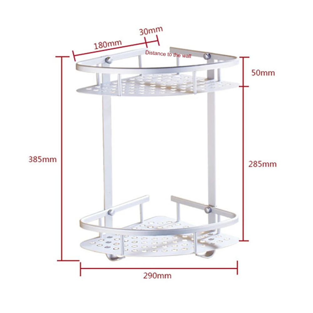 Полка для ванной комнаты 2 слоя алюминиевая треугольная стойка аксессуары для ванной комнаты органайзер для хранения шампуня мыло корзинка для косметики держатель