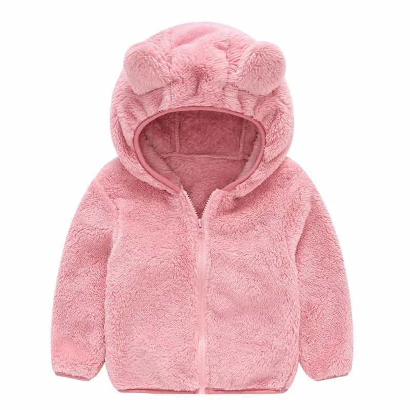 Детское шерстяное пальто LILIGIRL однотонная куртка с меховым капюшоном для